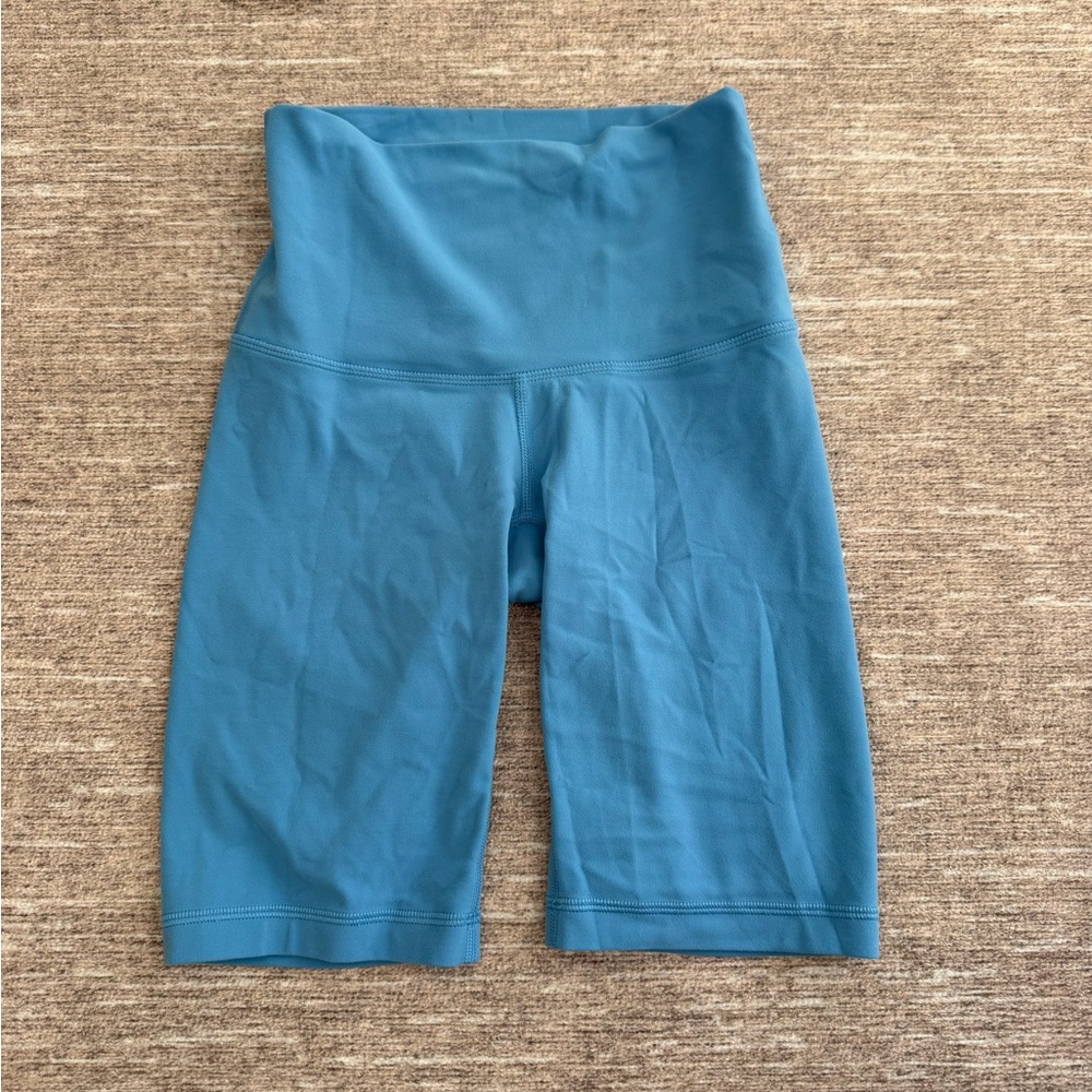 Aritzia Blue Bike Shorts High-Waisted Athletic Wear